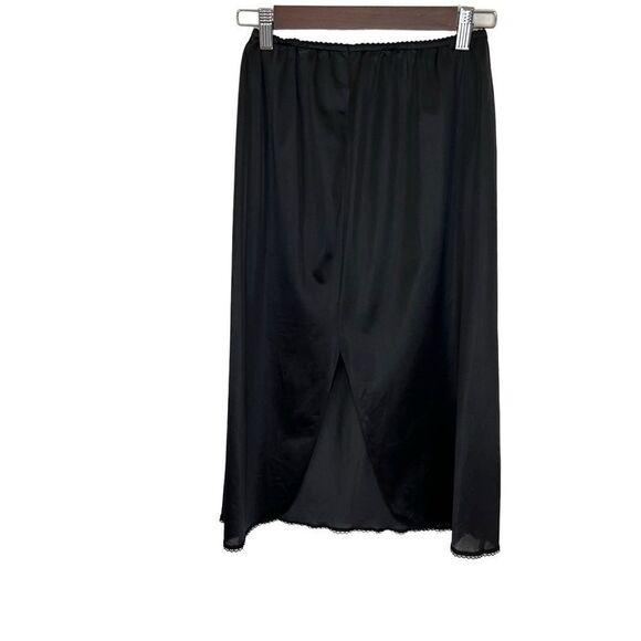Vintage Bali Black Half Slip w/ Slit in Back. Made in USA. Sz S. Good Condition - Picture 3 of 8